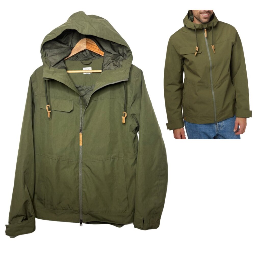 TENTREE Men's Sz S Forest Green Destination Rain Jacket (1951)